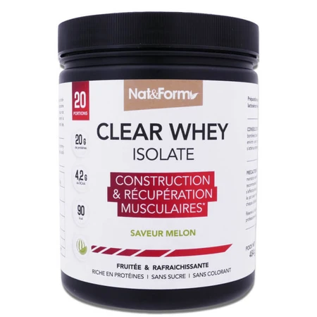 NAT & FORM CLEAR WHEY ISOLATE 20 PORTIONEN, MELONENGESCHMACK
