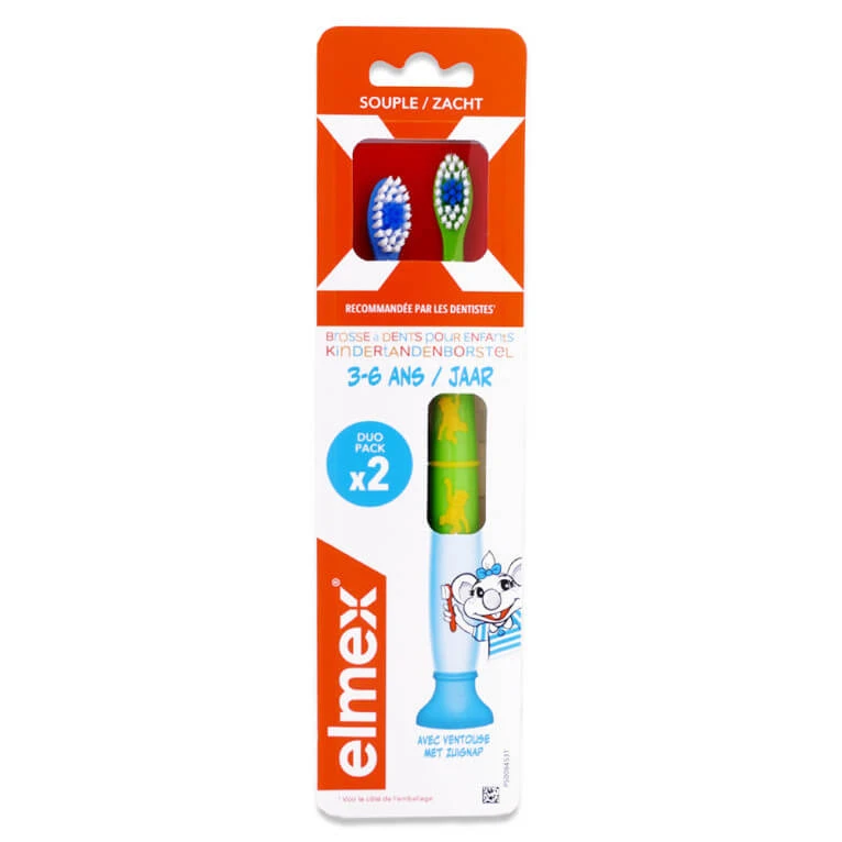 ELMEX SOFT KINDERZAHNBÜRSTE FÜR 3- BIS 6-JÄHRIGE, DUO-PACKUNG