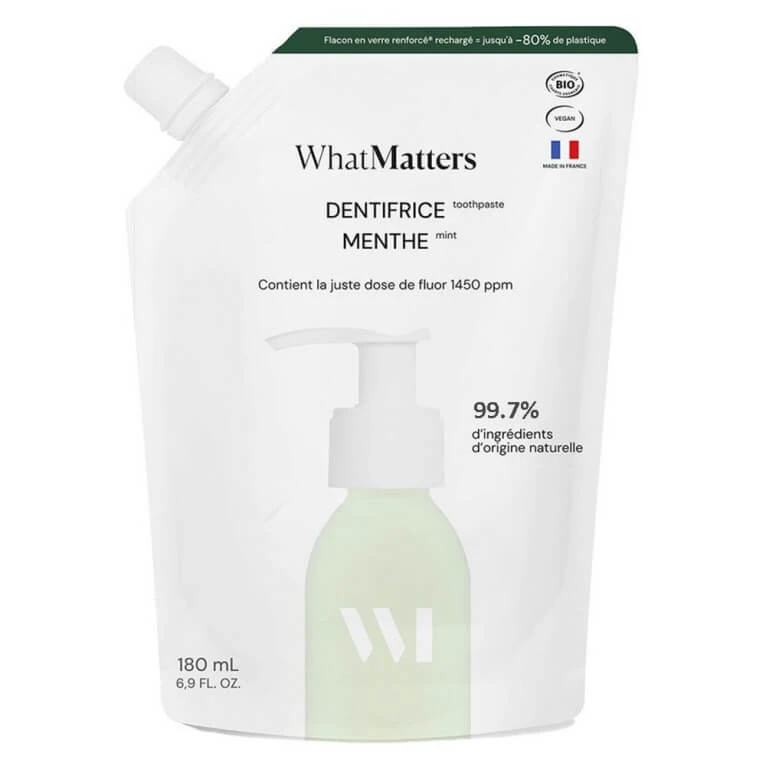 WHATMATTERS ECO MINT ZAHNPASTA-NACHFÜLLUNG 180 ML