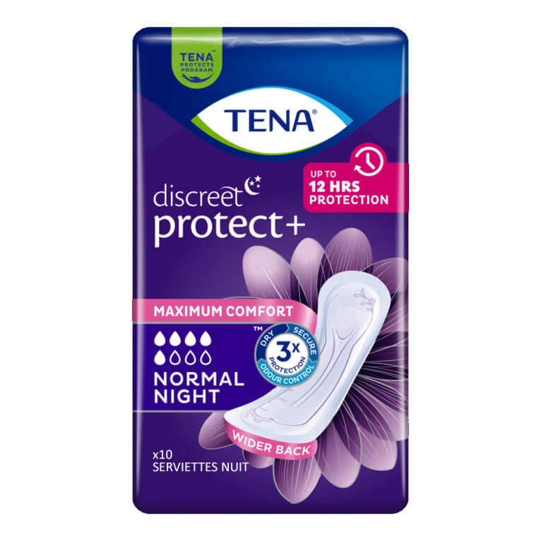 TENA DISCREET PROTECT+ NORMAL NIGHT 10 Nachtbinden