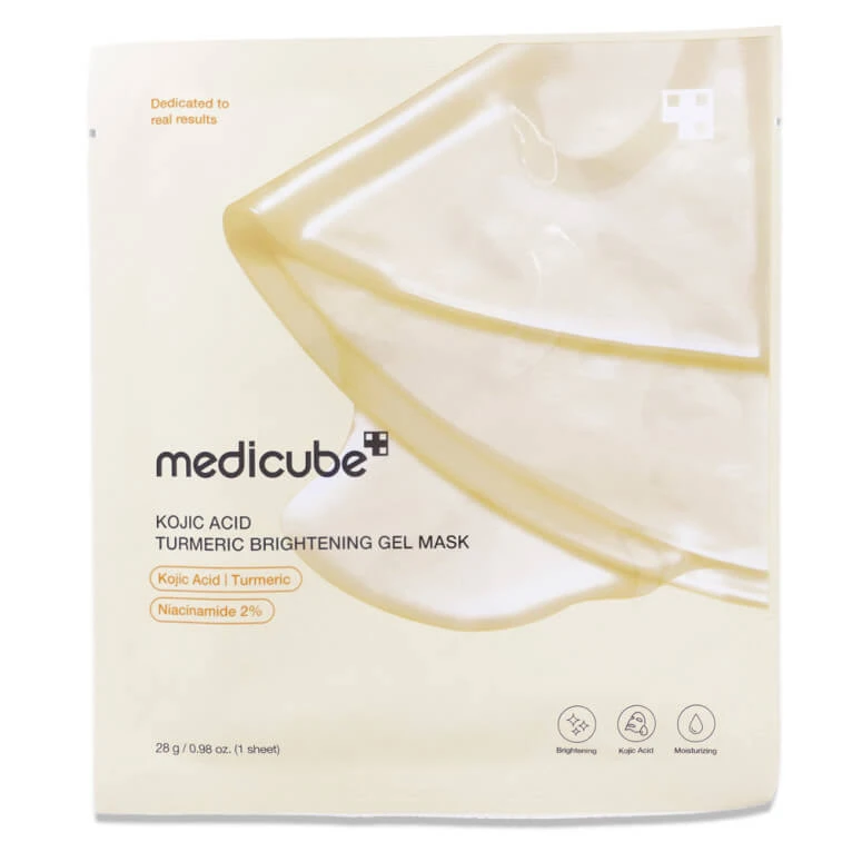 MEDICUBE HAUTAUFHELLENDE GESICHTSMASKE MIT KOJISÄURE UND KURKUMA