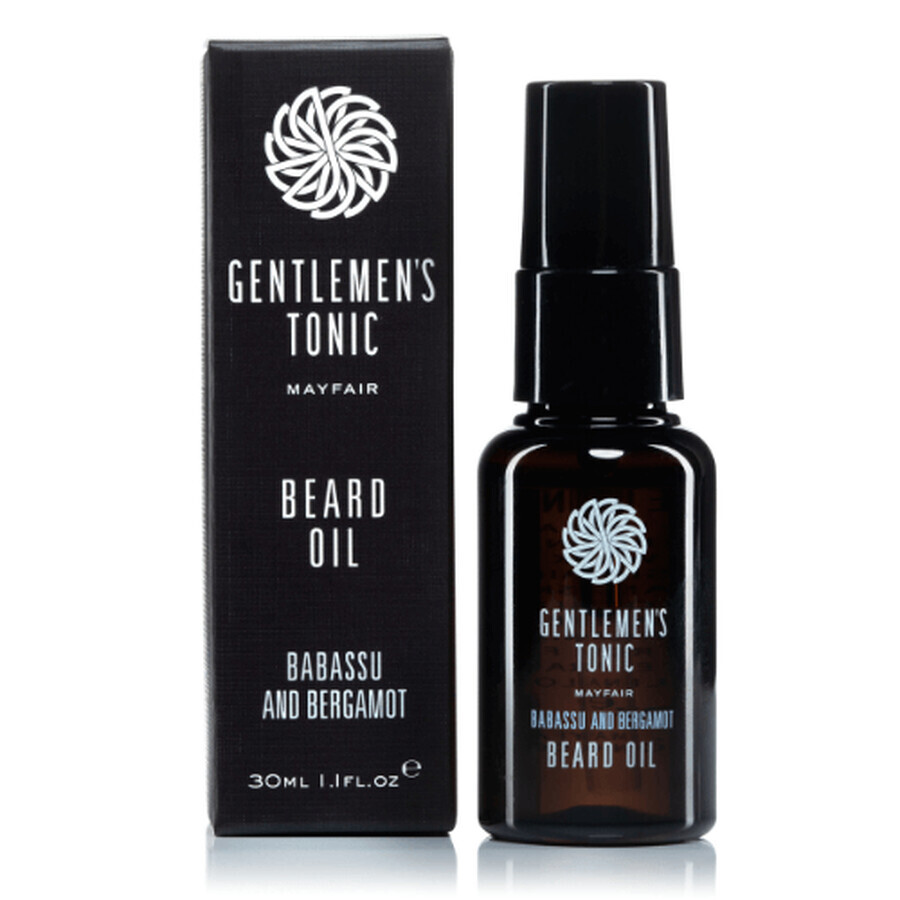 Aceite para barba con aceite de Argan y aceite de Jojoba Babassu &amp; Bergamota, 30 ml, Gentlemen's Tonic