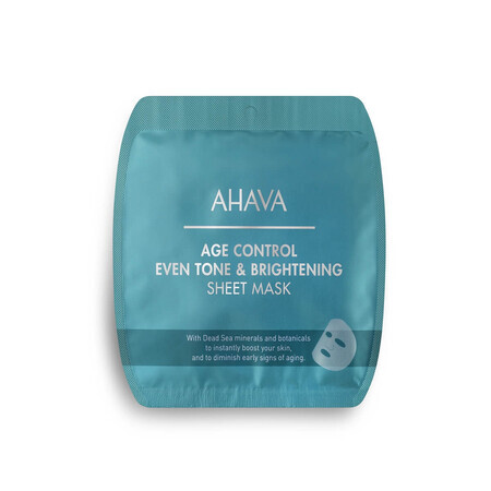 Ahava Age Control Even Tone & Brightenning Sheet Mask,  Masca Pentru Intinerirea Si Fermitatea Tenului, 17 G