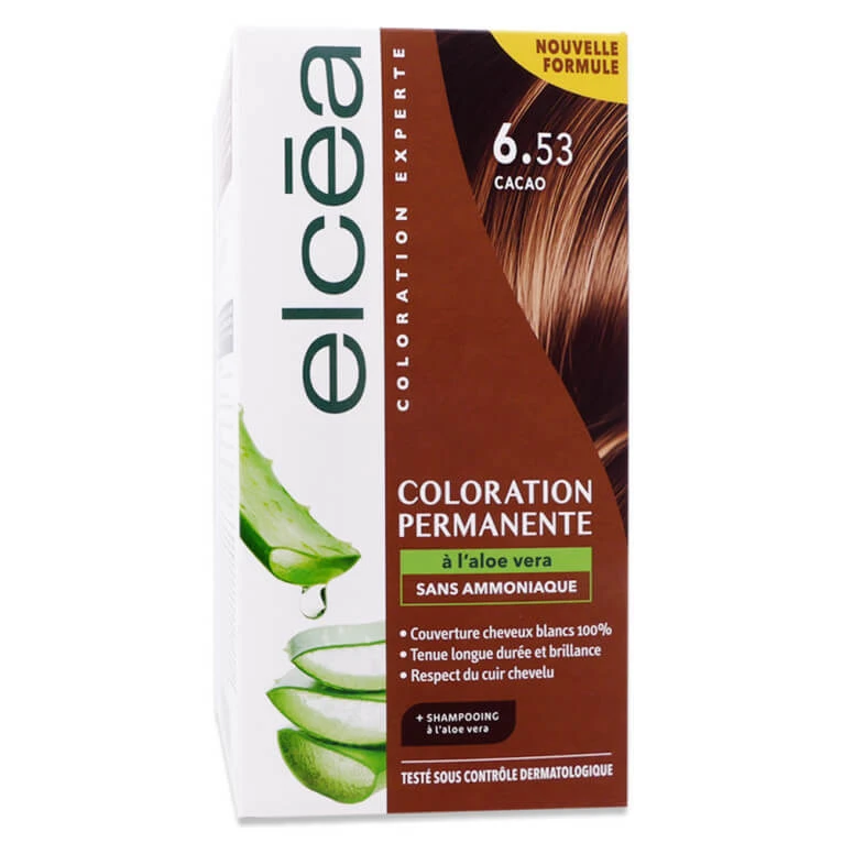 ELCEA DAUERHAARFARBE ALOE VERA KAKAO Nr. 6.53