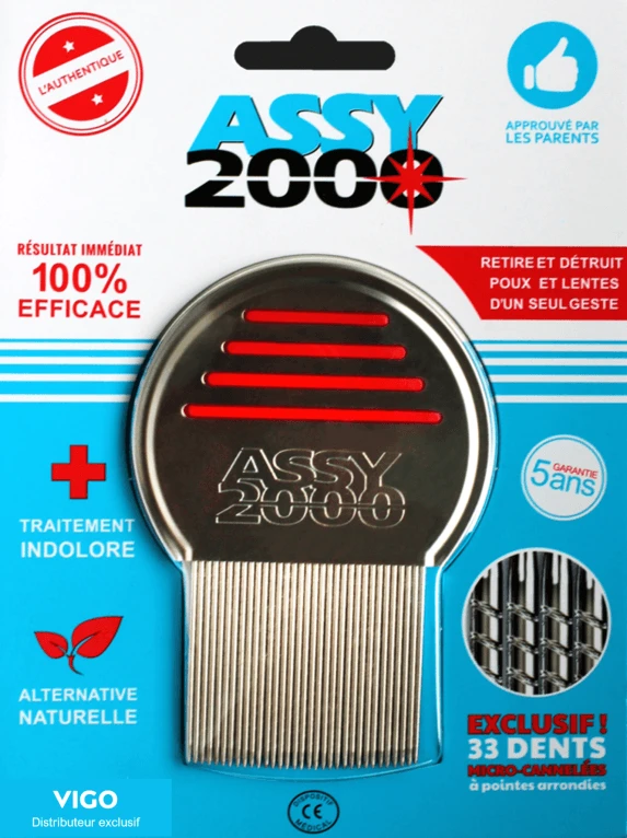 ASSY 2000 Läusekamm aus gehärtetem Stahl