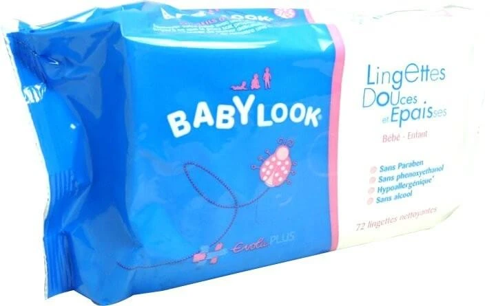 BABYLOOK WEICHE UND DICKE FEUCHTTÜCHER, 72ER-PACKUNG