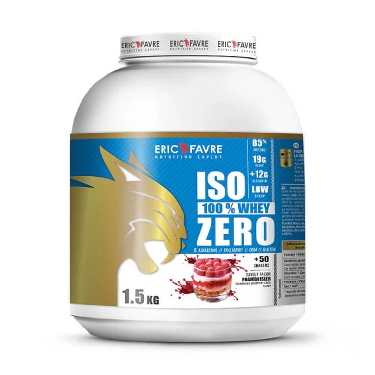 ERIC FAVRE ISO ZERO 100 % MOLKE, HIMBEERGESCHMACK, 1,5 KG
