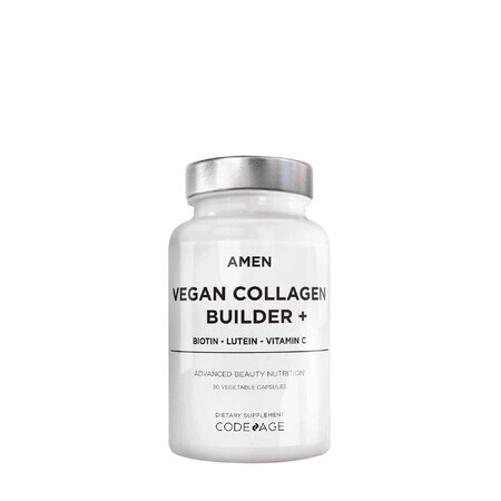 Codeage Amen Vegan Collagen Builder, Vegan Collagen mit Biotin, Lutein und Vitamin C, 30 Cps