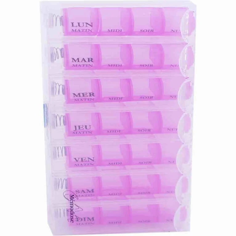 MEMODOSE-TABLETTENORGANISATOR, ROSA, MONTAG BIS SONNTAG