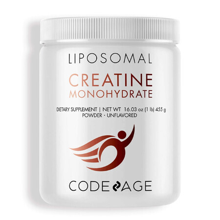 Codeage Liposomal Creatine Monohydrate, Creatina Monohidrata Lipozomala, 455 G