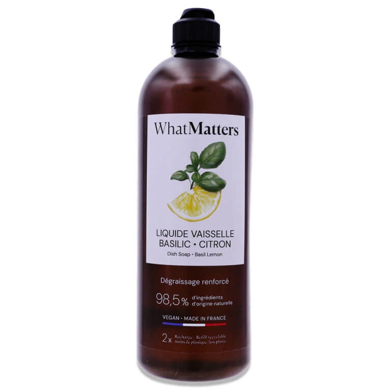 WHATMATTERS SPÜLMITTEL MIT BASILIKUM UND ZITRONE 400 ML