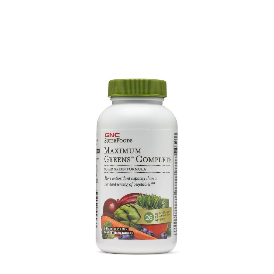 Gnc  Superfoods Maximum Greens Complete, 90 Tb