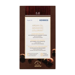 KORRES COLORATION PERMANENTE HUILE ARGAN ROUGE MARRON CLAIR 5.6