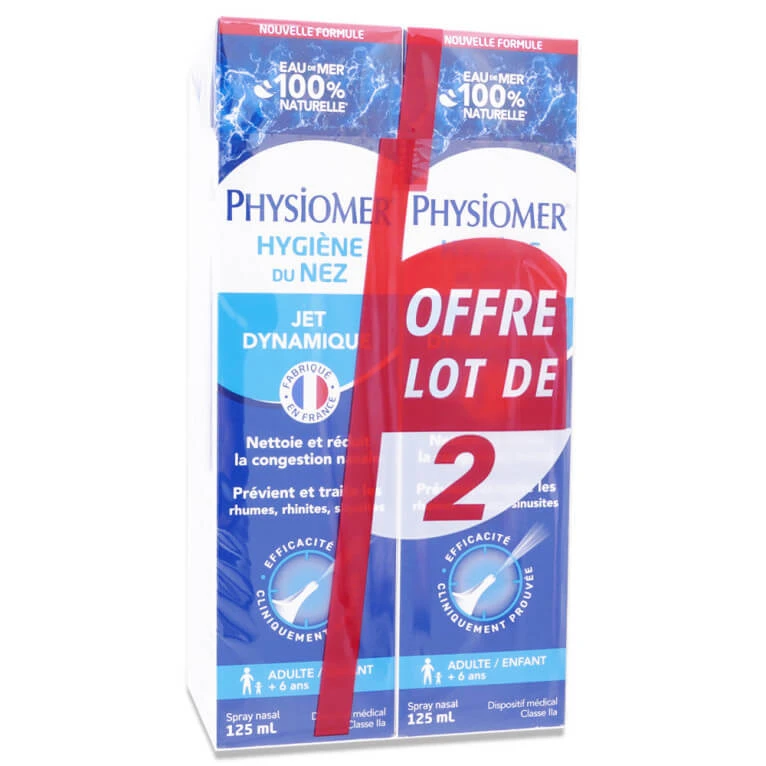 PHYSIOMER DYNAMIC NASAL WASH, 2ER-PACK À 125 ML