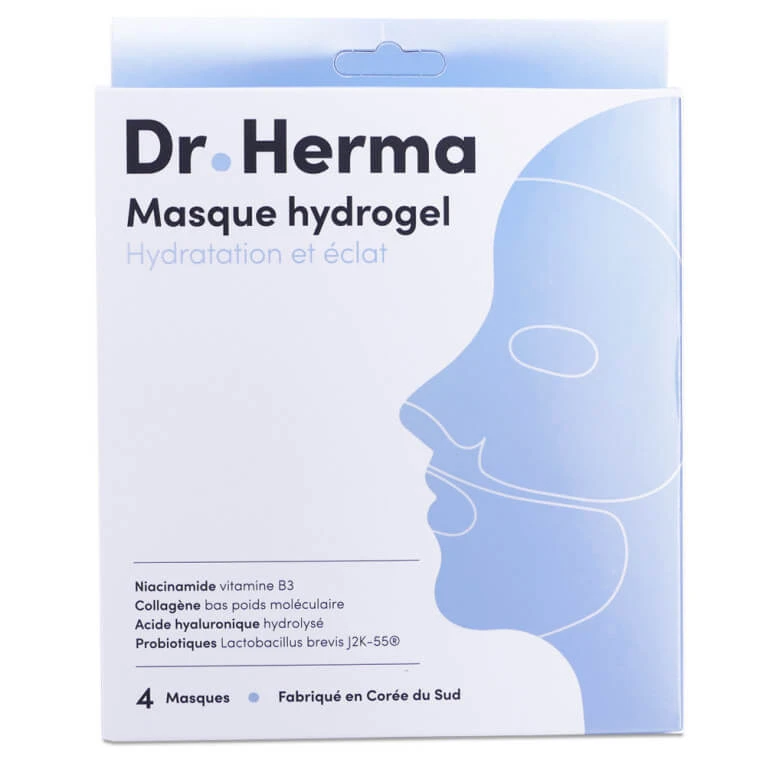 DR HERMA FEUCHTIGKEITSSPENDENDE UND AUSGLEICHENDE HYDROGEL-MASKE, 4 MASKEN