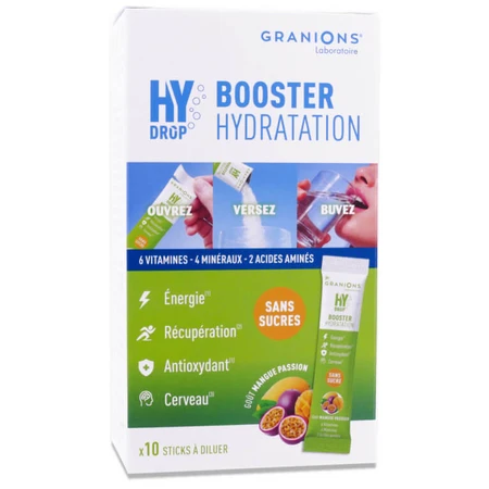 GRANIONS HY DROP BOOSTER IDRATAZIONE 10 STICKS MANGO-FRUTTO DELLA PASSIONE