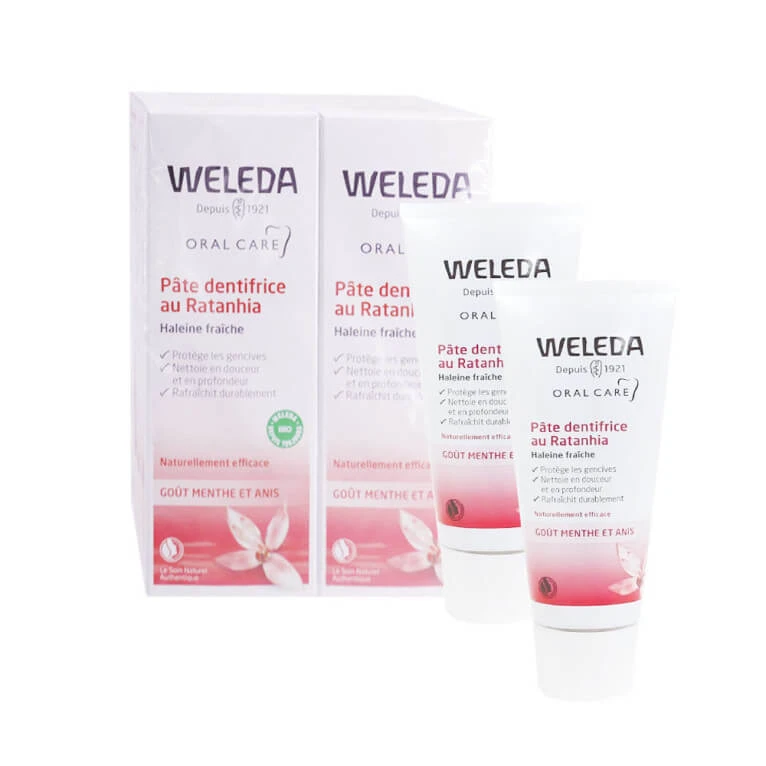 WELEDA BIO-RATANHIA-ZAHNPASTE, 2ER-PACK (JE 75 ML)