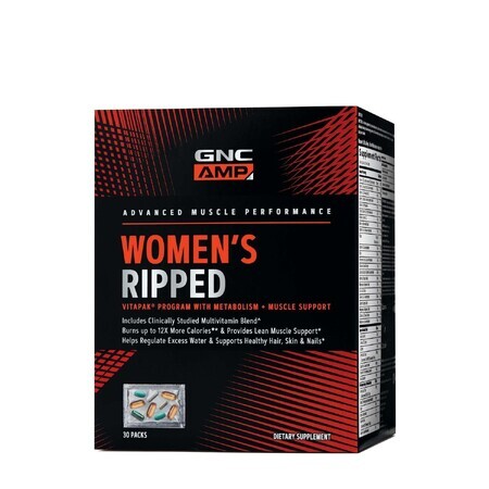 Gnc Amp Women's Ripped Program Vitapak Multivitamin-Komplex für Frauen, 30 Pakete