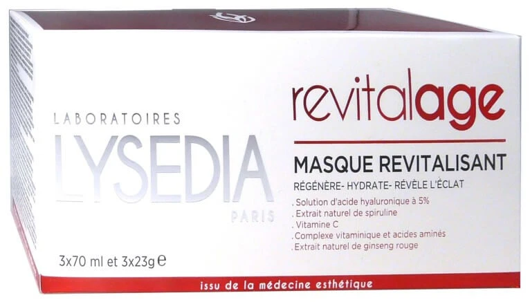 LYSEDIA REVITALAGE REVITALISIERENDE MASKE 3 x 70 ml und 3 x 23 g