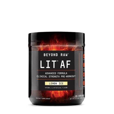 Gnc Beyond Raw Lit Af, Formula Pre-workout, Aroma De Lamaie, 446.4 G