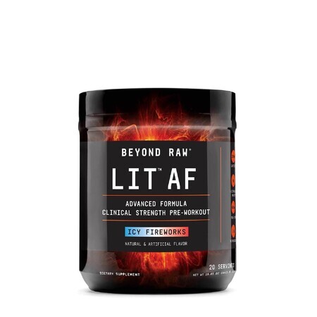 Gnc Jenseits Raw Lit Af, Pre-Workout, Eisiges Feuerwerk gewürzt, 443,6 G