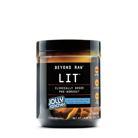 Gnc Beyond Raw Lit, Formula Pre-workout, Aroma De Zmeura Albastra, 408.9 G