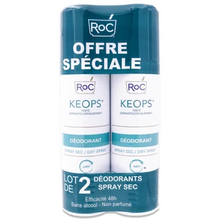 ROC KEOPS DUO DEODORANTE A SECCO IN SPRAY, CONFEZIONE DA 2 X 150 ML