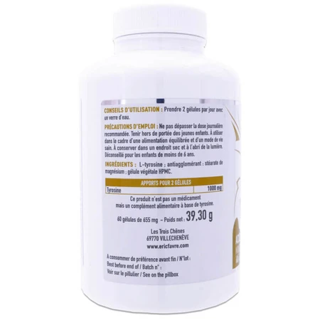 ERIC FAVRE L TIROSINĂ 1000 MG 60 CAPSULE