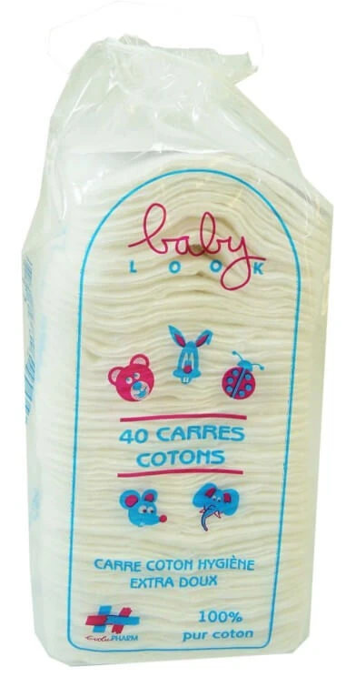 BABYLOOK SQUARE COTTON, 40 Scheiben