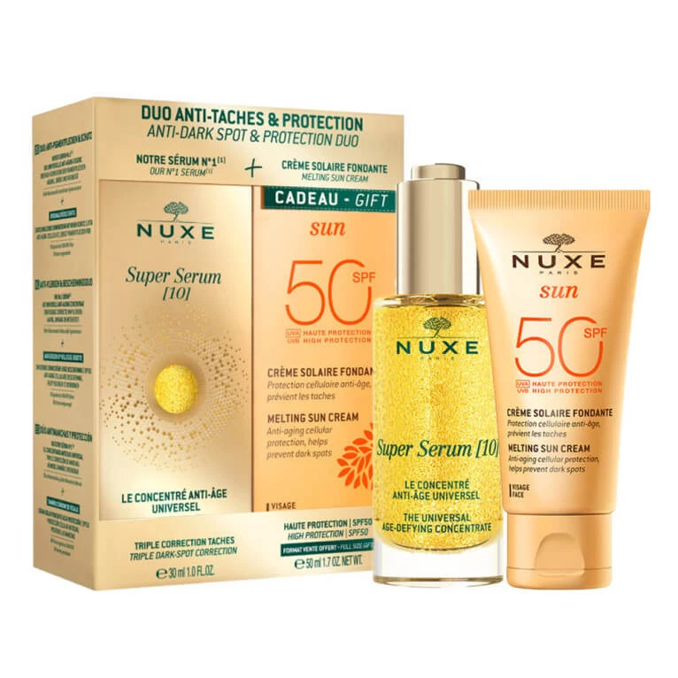 NUXE DUO SUPER-SERUM GEGEN PIGMENTFLECKEN & SCHUTZ 10 + SONNENSCHUTZ LSF 50