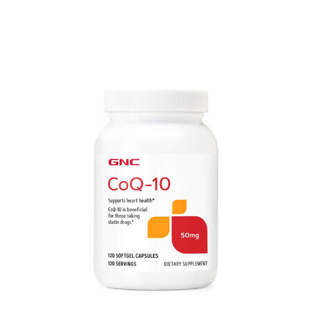 Gnc Coq-10 Natürlich 50 Mg, Coenzym Coq-10, 120 Cps
