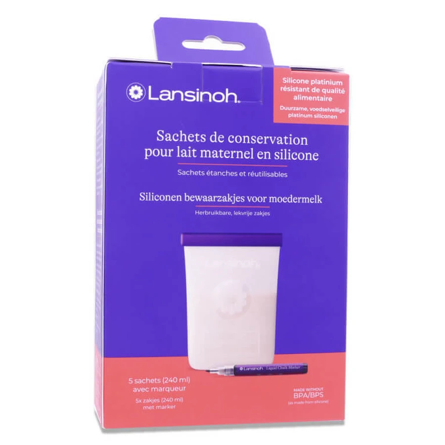 SACCHETTI PER LA CONSERVAZIONE DEL LATTE MATERNO LANSINOH, 5 SACCHETTI