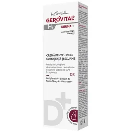 Crema per pelle con arrossamenti e squame Gerovital H3 Derma+, 50ml, Farmec