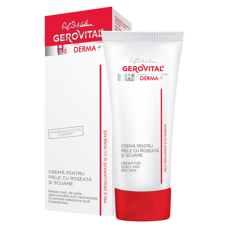 Crema pentru piele cu roseata si scuame Gerovital H3 Derma+, 50ml, Farmec