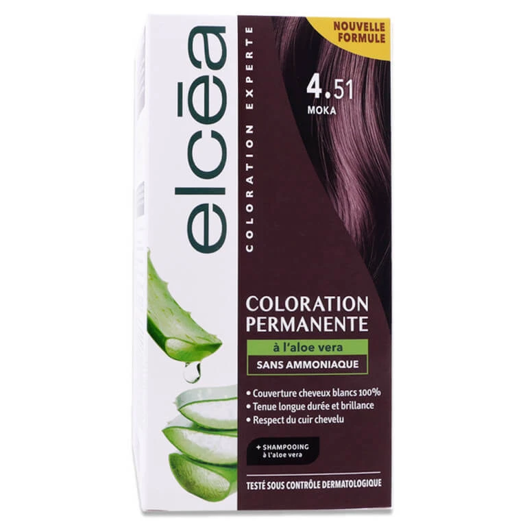 ELCEA DAUERHAARFARBE ALOE VERA MOKA Nr. 4.51