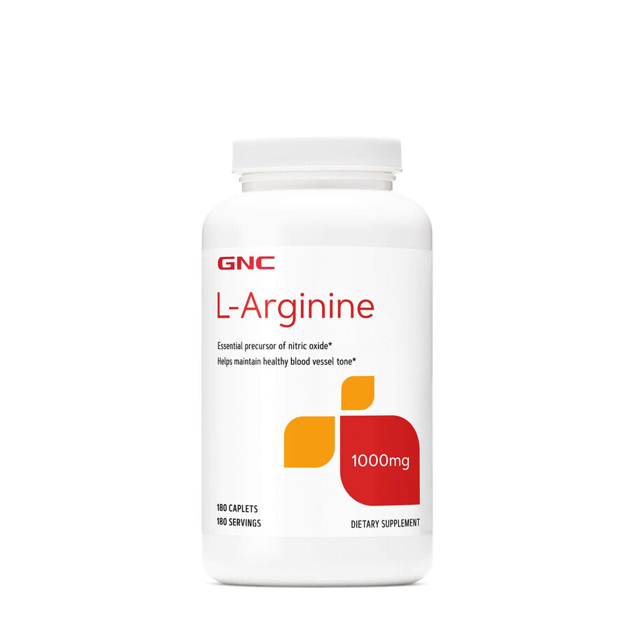 Gnc L-arginine 1000 Mg, L-arginina, 180 Tb