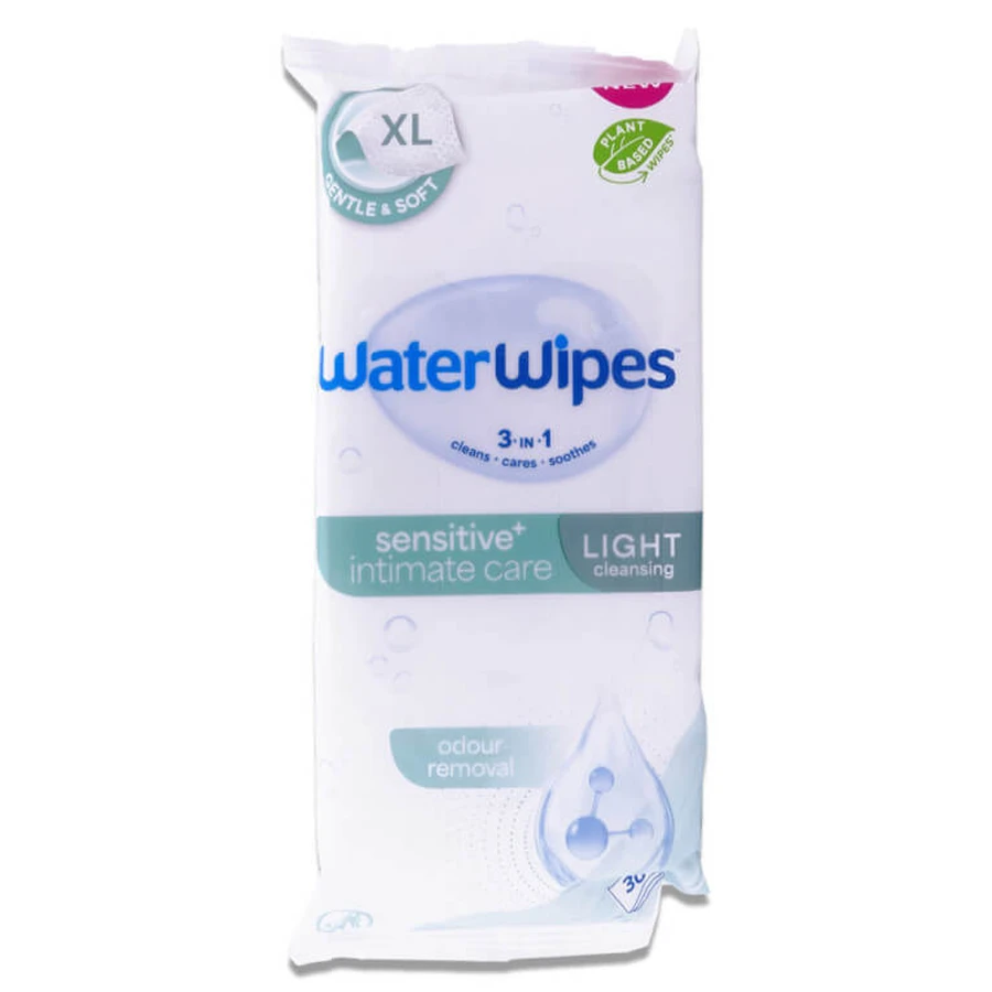WATERWIPES SENSITIVE LIGHT XL INTIM-REINIGUNGSTÜCHER, 30ER-PACKUNG