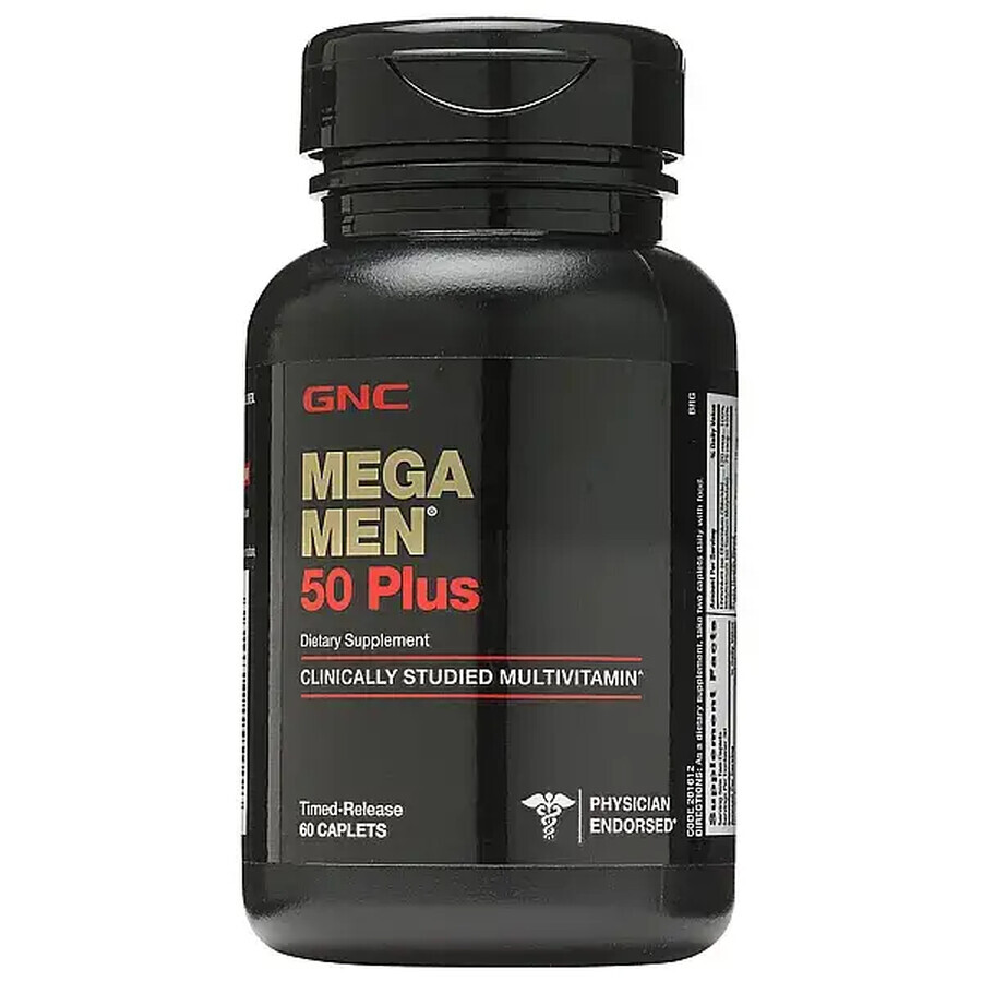 Gnc Mega Men 50 Plus, Multivitamin-Komplex für Männer, 60 Tb