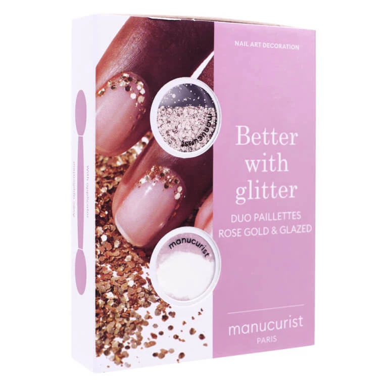 MANUCURIST DUO: ROSÉGOLD-GLITTER & GLASUR
