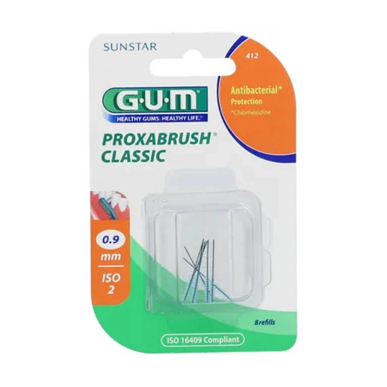 GUM PROXABRUSH CLASSIC 8 Nachfüllbürsten 0,9 mm Nr. 412