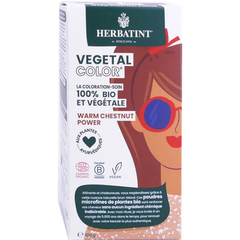 HERBATINT BIO-HAARFARBE AUS PFLANZLICHEN ZUTATEN, WARM CHESTNUT POWER, 100 G
