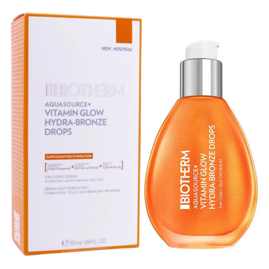 BIOTHERM AQUASOURCE + 3-IN-1 ZELFBruiningsserum voor het gezicht 50 ml