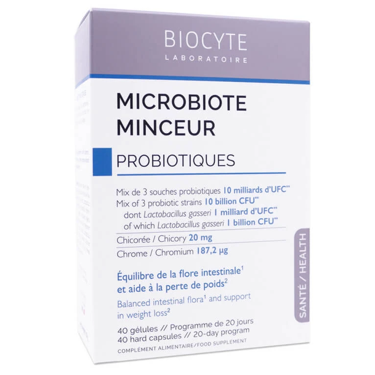 BIOCYTE MICROBIOTE PROBIOTIKA ZUR GEWICHTSREDUZIERUNG 40 KAPSELN