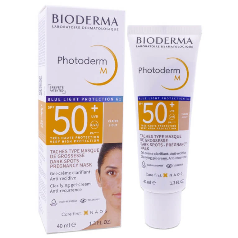 BIODERMA PHOTODERM M KLÄRENDE GEL-CREME LSF 50+ HELLER FARBTON 40 ML