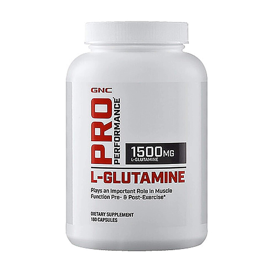 Gnc Pro Leistung L-Glutamin 1500 Mg, Glutamin, 180 Cps