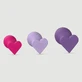 Love Signal Dreifach-Herz-Analplug-Set – mehrfarbig