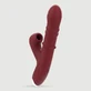 Thrustie &amp; Suckie Silicone Rabbit Vibrator with Thrusting and Clitoral Suction - Red