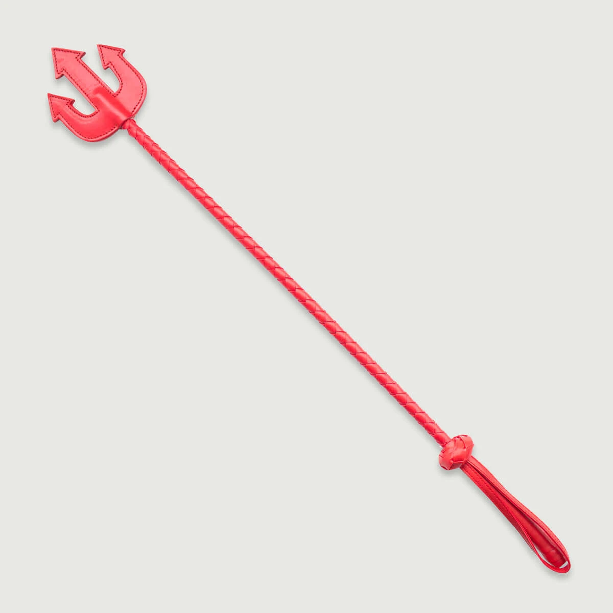 „Devil’s Trident“ Ledergerte, 67 cm – Rot