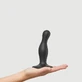 Curvy Plug: Kleiner Premium-Silikondildo mit Saugnapf – Schwarz