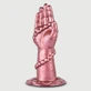 Mână de silicon pentru fisting cu bile, 14 x 4,5 cm – roz